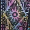Rhombus Celestial Sun Moon Star Planet Handmade Cotton Tapestry 84" x 54" inch - Image 2