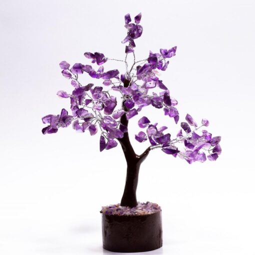 Amethyst Wood Base Gemstone Feng Shui Tree: The Purple Beacon of Serenity