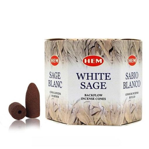 HEM White Sage Backflow Cones: The Great Purification Stream