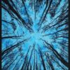 Forest Sky Tapestry Wall Hanging Handmade Cotton Tapestry 84" x 54" inch - Image 3