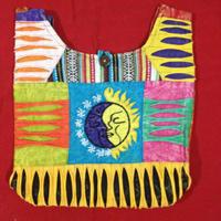 Sun Moon Embroidered Bohemian Hippie Hobo Bag - Image 3