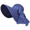 Bowknot Summer Beach Visor Sun Hat Wide Brim Floppy Colorful Straw Bucket Hats Women VTrendz