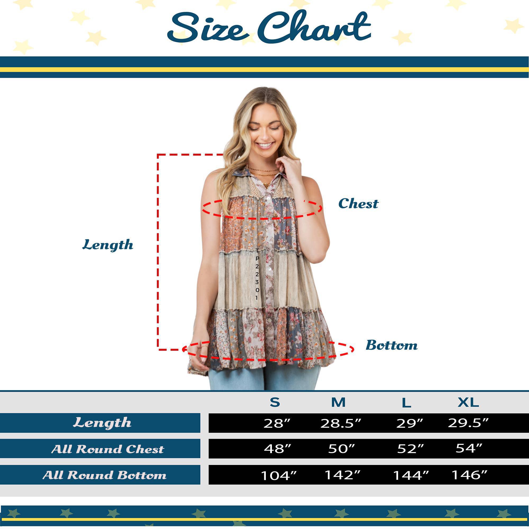 Boho Chic Buttondown Patchwork Sleeveless Top - Image 5