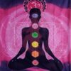 Yoga Seven Chakra Wall Hanging Handmade Cotton Tapestry 84" x 54" inch - Image 2