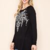 20492L-Top,  LONG SLEEVE SWING FLARE HEM TOP With Rhinestone and Grommets by Vocal - Image 7