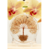 Orgone Coaster / Disc / Plate with Sunstone Natural Stone Tree of Life 3.5" inch diameter VTrendz