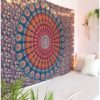 Hippie Tapestry Twin size - Blue Mirchi Kali Mandala Boho Bohemian Decor Psychedelic Tapestries Wall Hanging Mandala Room Hangings 84 x 54 inch - Image 2