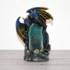 Dragons with Crystal Cave and LED Light Ceramic Backflow Incense Holder Waterfall Incense Burner, Reflux Burner, Handmade Ceramic, Home Décor for Meditation, Mini-Zen Experience Size: 12.5*9*17 cm - Image 4
