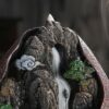Mountain with House & Bridge Ceramic Backflow Incense Holder Waterfall Incense Burner, Reflux Burner, Handmade Ceramic, Home Décor for Meditation, Mini-Zen Experience Size: 22*10*31 cm - Image 3