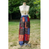 Front Pocket Striped Boho Elastic Bottom Patch Pants VTrendz