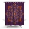 Mandala Purple Orange Shower Curtain VTrendz