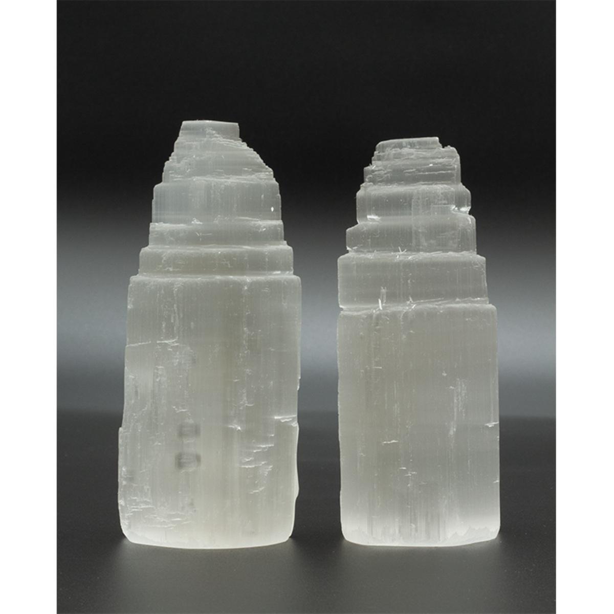 Selenite Skyscraper Tower: Energy Transmutation & Home Protection (2.4-4 inches) - Image 2