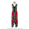 Jamawar Scarf Dress Dori with Halter Neck & Back Ties