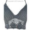Crochet Bikini Top Circular Pattern Knit/ Crop Top/ Bra Top, Handmade, 1 Size Fits Most - Image 3