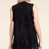 SUEDE VEST WITH FRINGE By Vocal - Image 3