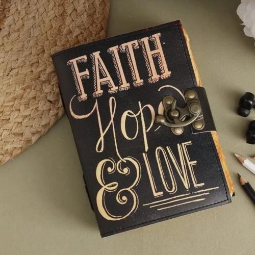 Faith, Hope & Love Leather Journal | A Chronicle of the Heart - Image 5