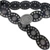Women Boho Designer Grommet Oval Belt - Image 11