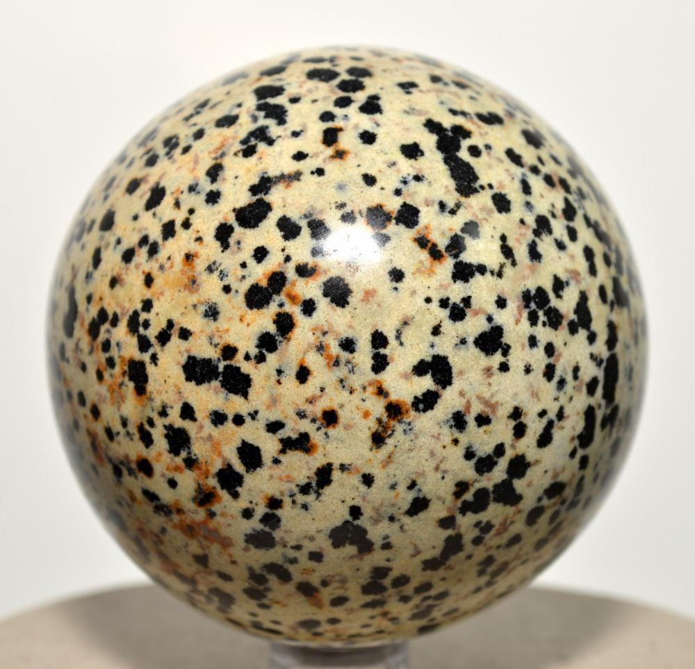 Natural Dalmatian Jasper Sphere – Guardian of Playful Spirit & Positivity – 2" to 5"