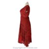 Short Sleeves Victorian Style Corset Dress with Lace & Floral Threadwork VTrendz