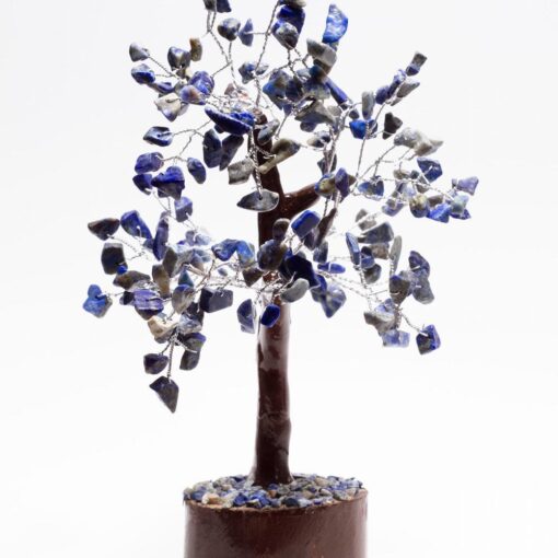 Lapis Lazuli Wood Base Gemstone Feng Shui Tree: The Royal Architect of Truth
