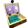 Hand Carved Decorative Phases of Moon Wooden Storage Box, 5"x7" - Image 5