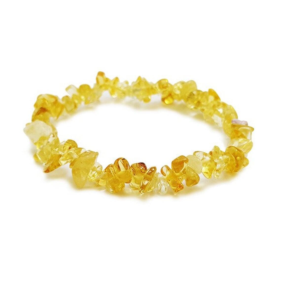 Citrine Stone Chips Bracelet: The Golden Magnet & Solar Vitality