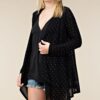 Stylish Black Rhinestone Bling Cardigan by Vocal - Image 3