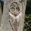Tree of Life Suede Macramé Dream Catcher Wall Hanging - Image 2