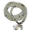 Opalite 108 Mala 6 & 8mm Beads Natural Stone Bracelet Mala Prayer Beads OM and Tree of Life Charm Meditation Necklace VTrendz