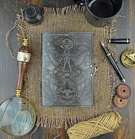 Embossed Celestial Moth Grimoire | A Tome of Lunar Wisdom - Image 5