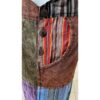 Plain & Striped Patchwork Cotton Overalls With Open Bottom Earth Tones S-XXL VTrendz