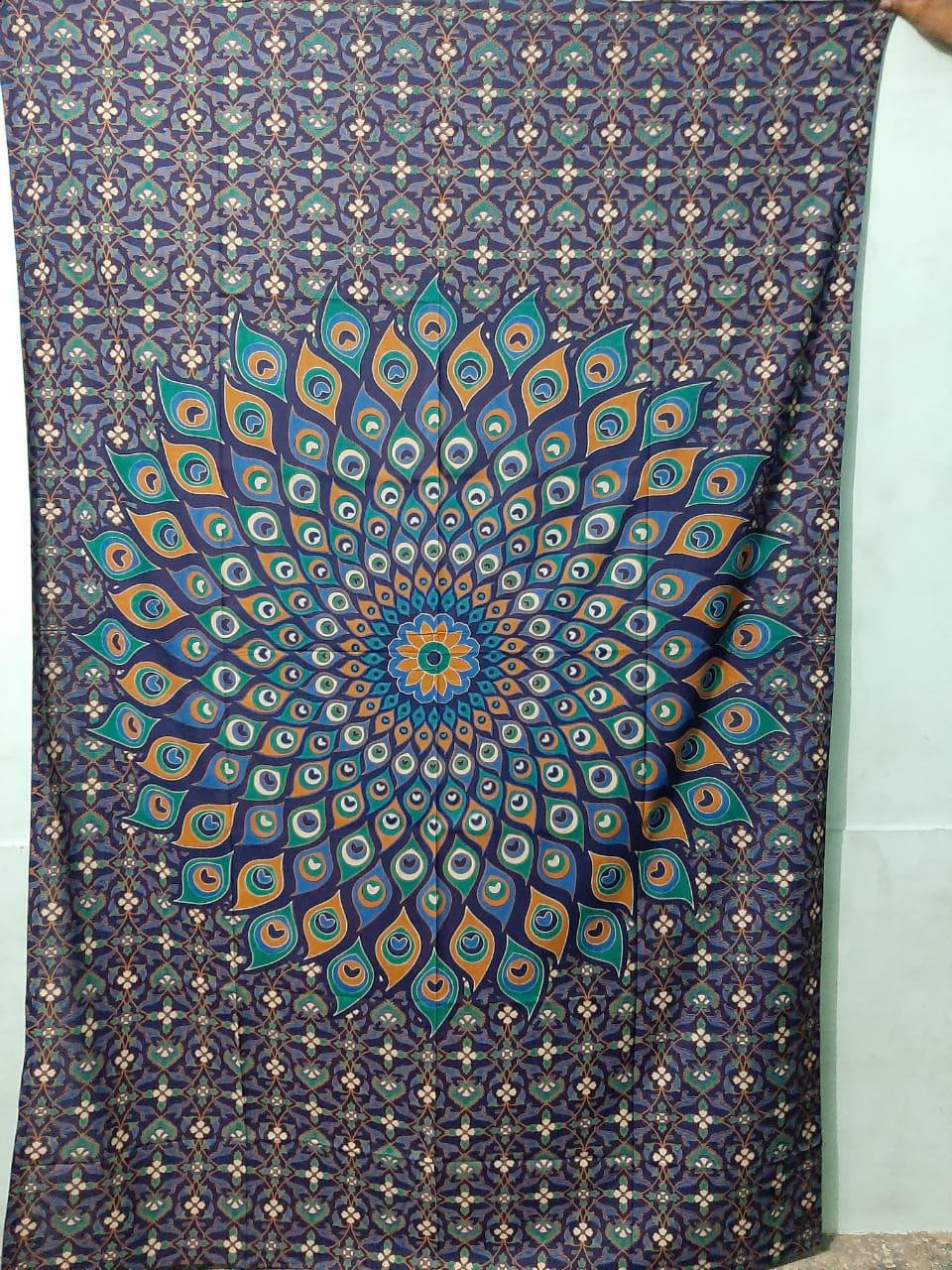 Mandala Wall Hanging Handmade Cotton Tapestry 84"x54" inch - Image 7