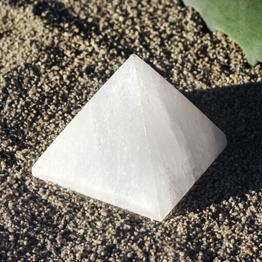 Selenite Liquid Light Pyramid: Divine Clearing & Higher Awareness Sanctuary (2-Inch)