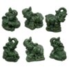 2" Jade Polyresin Feng Shui Figurines Lucky Elephants 6 Shapes (Set of 6) $5 for each $30 for Set of 6 VTrendz