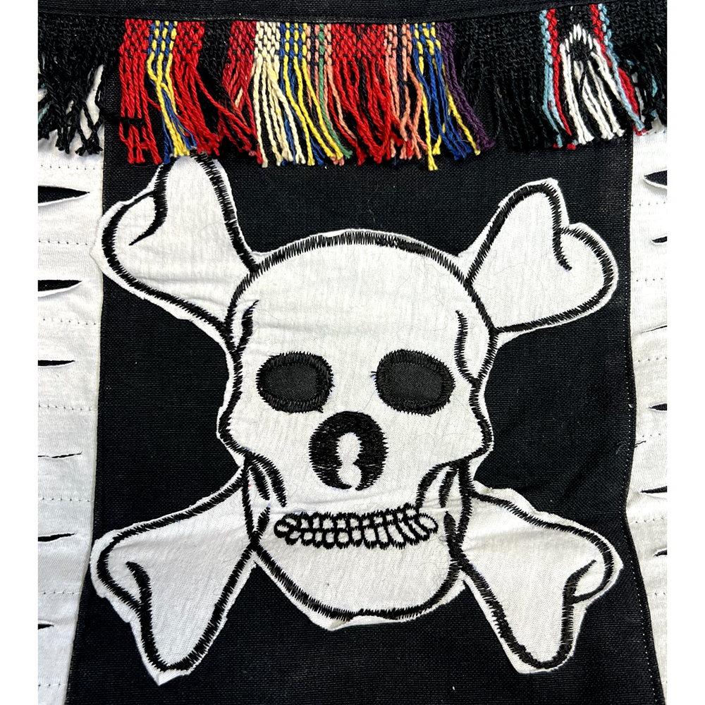 Skull With Bones Bohemian Hippie Bag - Image 2