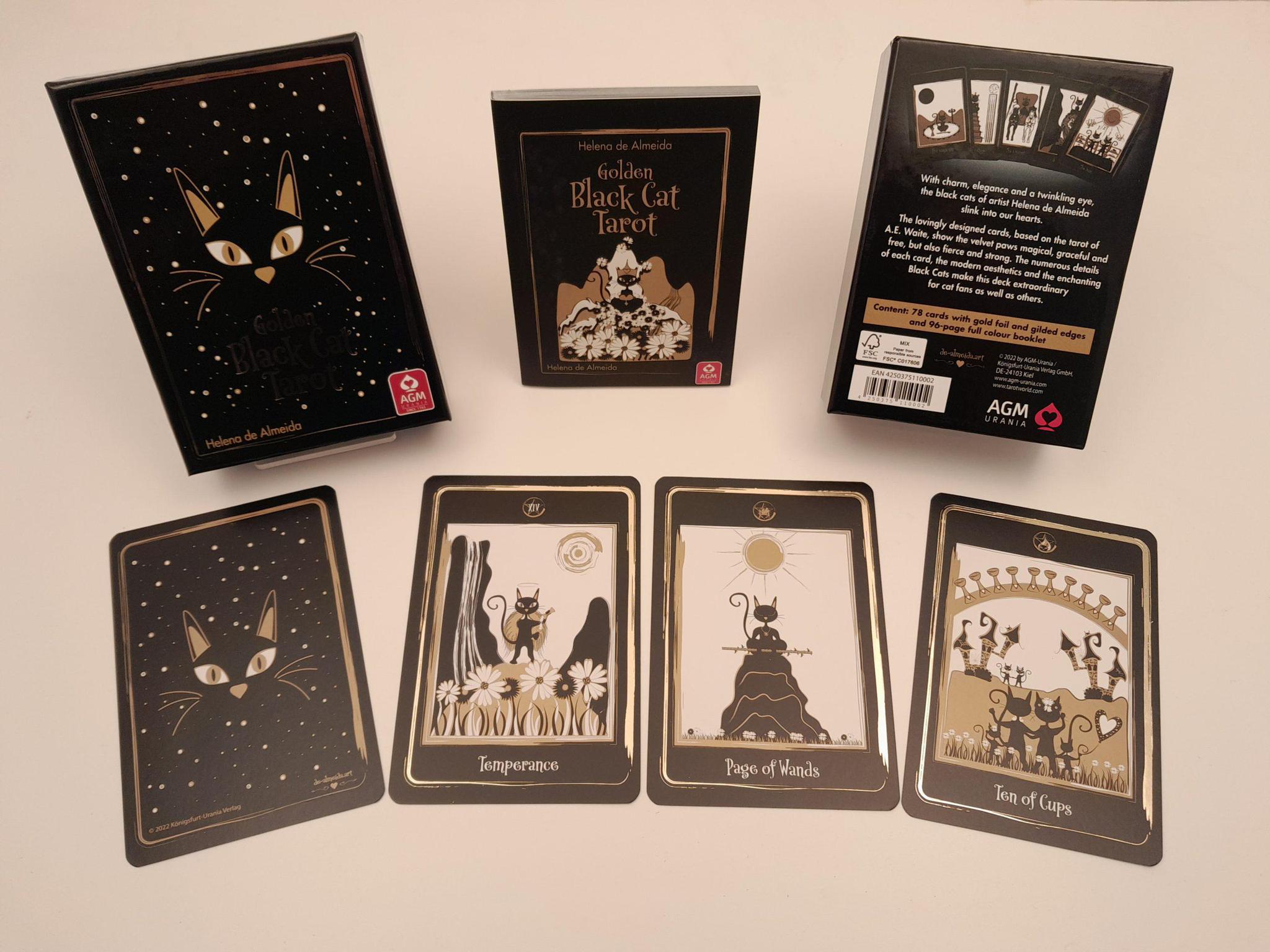 Golden Black Cat Tarot Card, by Helena de Almeida - Image 2