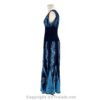 Long 8-Kali Embroidered Maxi Dress with Stretch Sleeves VTrendz