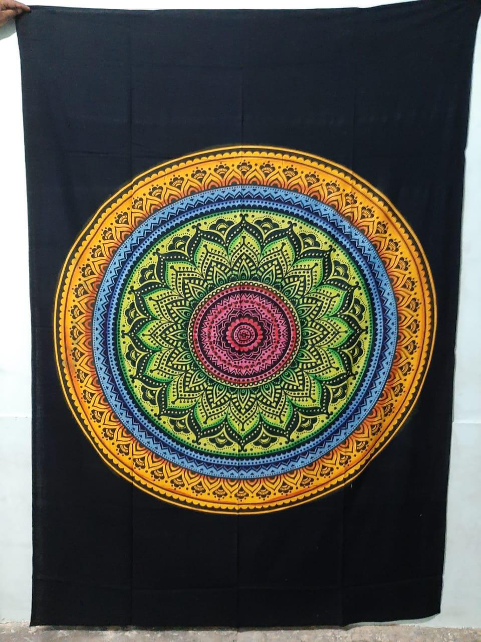 Mandala Wall Hanging Handmade Cotton Tapestry 84"x54" inch - Image 11