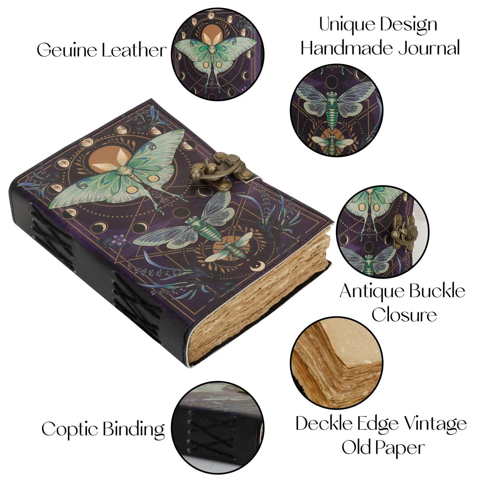 Celestial Moth Leather Journal | A Grimoire for Transformation - Image 6