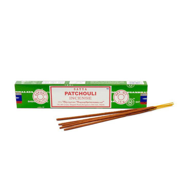 Satya Patchouli Incense Sticks for Grounding, Earthiness, and Focus