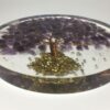 Orgone Coaster / Disc / Plate with Natural Stone Tree of Life Amethyst 3.5" inch diameter - Image 3