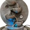 Yin Yang & LED Antique Resin Tabletop Waterfall Fountain - Image 4