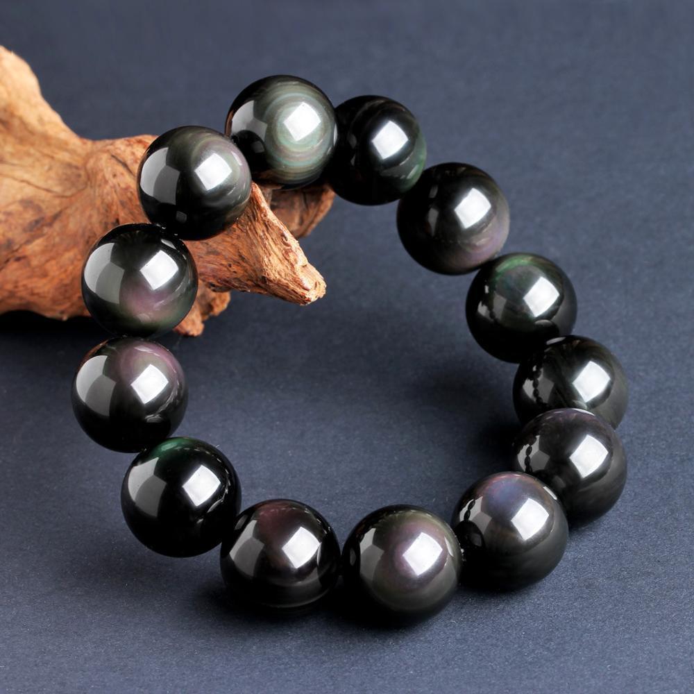 Obsidian Natural Stone Bracelet: The Mirror of Truth - Image 2