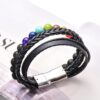Lava & Leather Bracelet : The Triple-Layer Alignment VTrendz