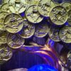Golden Money Tree Fountain with Rolling Crystal Ball & LED Antique Resin Tabletop Waterfall Fountain 16X16X20 cm VTrendz
