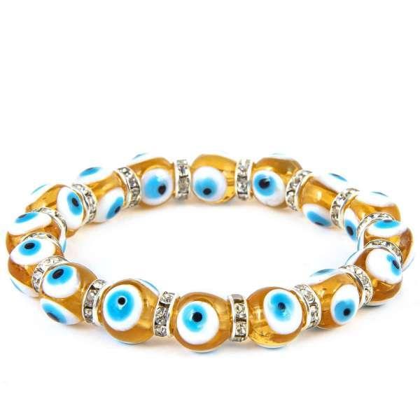 Yellow/Gold Evil Eye Protection Bracelet: The Solar Sentry & Radiant Vitality