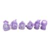 6 Piece Purple Laughing Buddha Statue Resin Feng Shui Figurine, 2.5 inch VTrendz