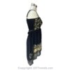Batik Printed High-Low Sundress with Georgette Speckled Hem VTrendz