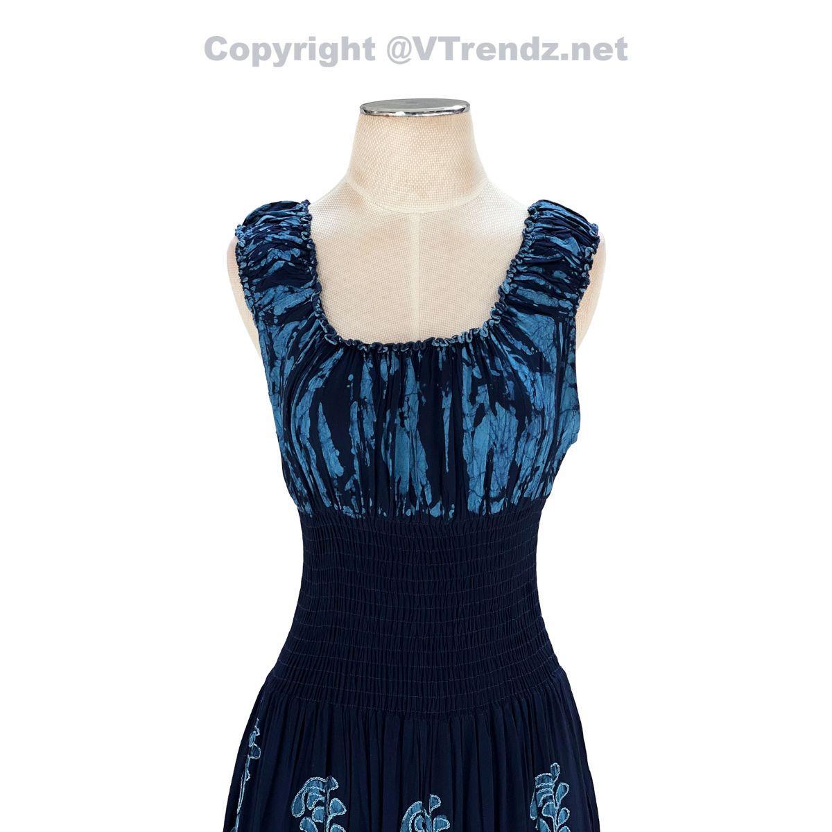 Long 8-Kali Embroidered Maxi Dress with Stretch Sleeves - Image 2