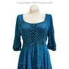 Long Sleeves Victorian Style Corset Dress with Georgette Lace & Threadwork VTrendz